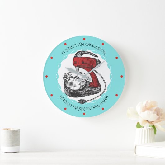 Küchenuhr mit benutzerdefinierter Farbrücktaste Große Wanduhr (Zuhause)