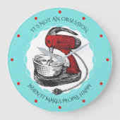 Küchenuhr mit benutzerdefinierter Farbrücktaste Große Wanduhr (Vorderseite)