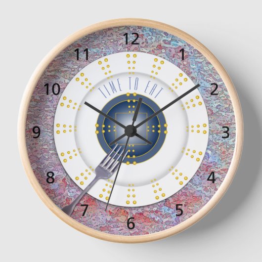 Küchenuhr mit Gabel-Wanduhr Uhr (Vorderseite)
