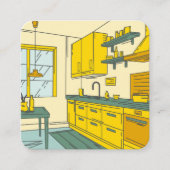 Küchenumleitung Quadratische Visitenkarte (Vorderseite)