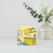 Küchenumleitung Quadratische Visitenkarte (Stehend Vorderseite)