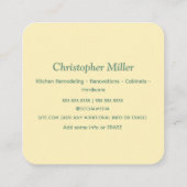 Küchenumleitung Quadratische Visitenkarte (Rückseite)