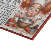 Küchenumrechnungstabelle – Cute Kid Chef Schneidebrett (Ecke)