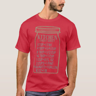 Küchenumrechnungstabelle Kochbuch Witziger Koch T-Shirt