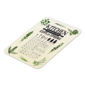 Küchenumrechnungstabelle: Tassen und Löffel Magnet (Linke Seite)