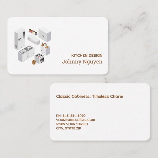 Küchenumspannkabinette Visitenkarte (Vorne/Hinten)
