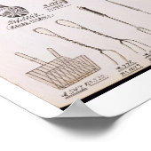 Küchenutensilien, aus einem Katalog von Kuppeln Poster (Ecke)