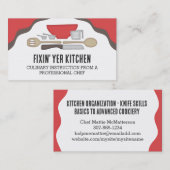 Küchenutensilien Backen Kochen Koch Catering Visitenkarte (Vorne/Hinten)