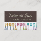 Küchenutensilien Koch Kochkarten Visitenkarte (Vorderseite)