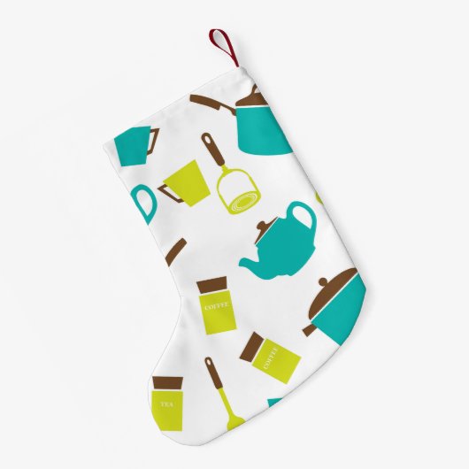 Küchenutensilien, Kochgeschirr, Geschirr, Ihr Name Kleiner Weihnachtsstrumpf (Rückseite (Hängend))