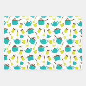 Küchenutensilien, Kochgeschirr, Geschirr, Küchenge Geschenkpapier Set (Vorderseite 2)