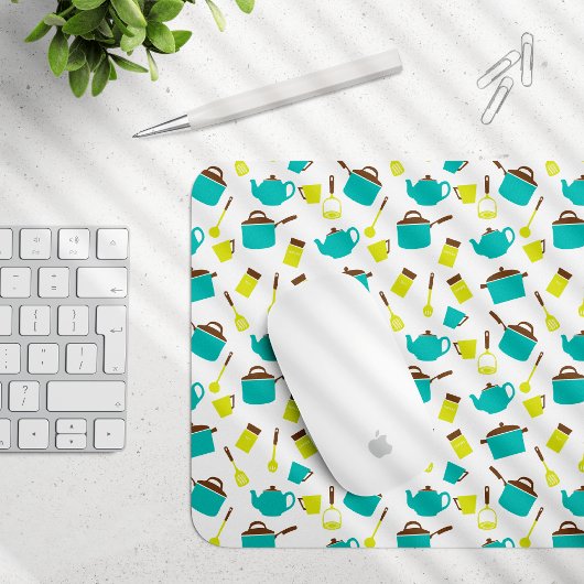 Küchenutensilien, Kochgeschirr, Geschirr, Küchenge Mousepad