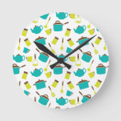 Küchenutensilien, Kochgeschirr, Geschirr, Küchenge Runde Wanduhr (Vorderseite)