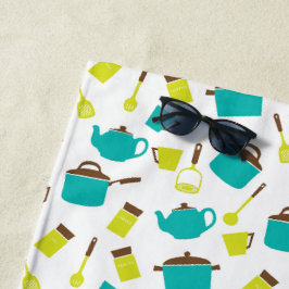 Küchenutensilien, Kochgeschirr, Geschirr, Küchenge Strandtuch