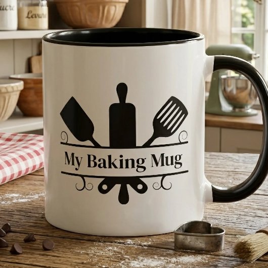 Küchenutensilien-Monogramm Tasse