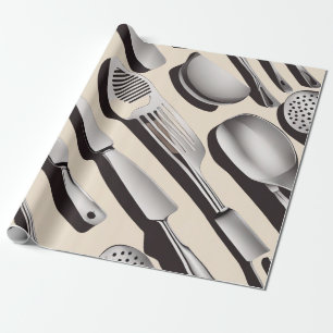 Küchenutensilien-Themen-Wrap-Papier Geschenkpapier