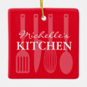 Küchenutensilien Weihnachtsfeiertag Foto Keramikornament (Vorderseite)