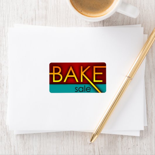 Kuchenverkauf (typografisch) adressaufkleber (Insitu)