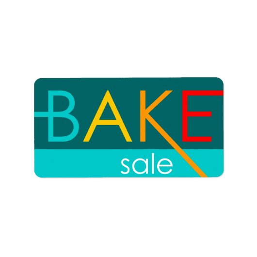 Kuchenverkauf (typografisch) adressaufkleber (Vorne)
