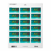 Kuchenverkauf (typografisch) adressaufkleber (Vorne)