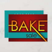 Kuchenverkauf (typografisch) einladung (Vorne/Hinten)