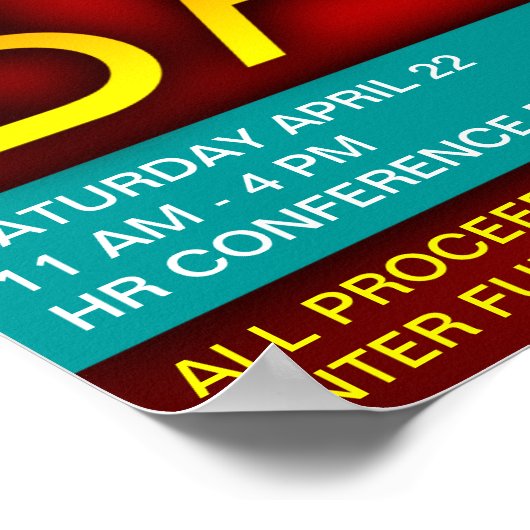 Kuchenverkauf (typografisch) poster (Ecke)