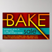 Kuchenverkauf (typografisch) poster (Vorne)