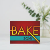 Kuchenverkauf (typografisch) postkarte (Stehend Vorderseite)