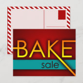 Kuchenverkauf (typografisch) postkarte (Vorne/Hinten)