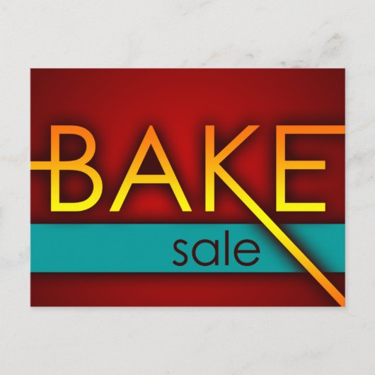 Kuchenverkauf (typografisch) postkarte (Vorderseite)