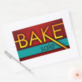 Kuchenverkauf (typografisch) rechteckiger aufkleber (Umschlag)