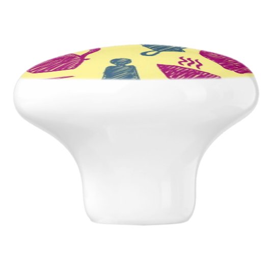 Küchenversorgungen Keramikknauf (Seitenansicht)