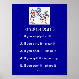 Küchenvorschriften Poster