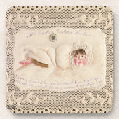 Küchenvortrag Frau-Caudles, viktorianische Karte Getränkeuntersetzer (Vorderseite)