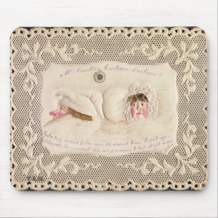 Küchenvortrag Frau-Caudles, viktorianische Karte Mousepad