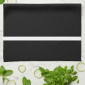 Küchenwäsche aus schwarz mit weißem Streifen Geschirrtuch (Gefaltet)