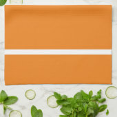 Küchenwäsche Orange mit weißem Streifen Geschirrtuch (Gefaltet)