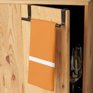 Küchenwäsche Orange mit weißem Streifen Geschirrtuch