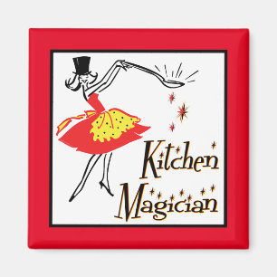 Küchenzauberer Retro-Kochen Art Magnet