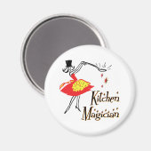 Küchenzauberer Retro-Kochen Art Magnet (Vorderseite/Rückseite)