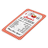 Küchenzeiten (Personalisiert) Magnet (Linke Seite)