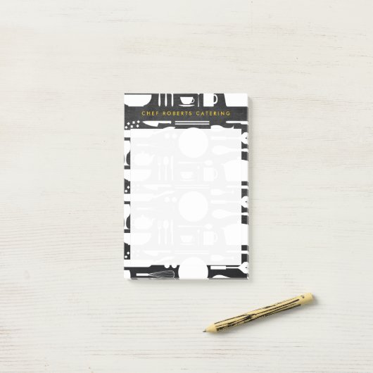 Küchenzollage auf Schwarzwald Post-it Klebezettel (Auf Schreibtisch)