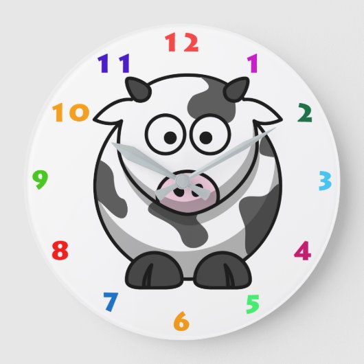 KUCHEREIGNUNG MIT FARBNUMMERN FÜR KINDER GROßE WANDUHR (Vorderseite)