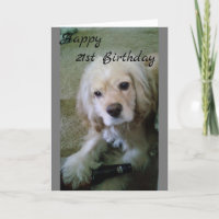 KUCHERSPANIEL MIT BIERFANG **21. GEBURTSTAG**