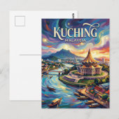 Kuching Malaysia Postkarte (Vorne/Hinten)
