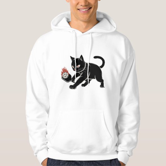 Kuching Pickleball Club Manga Cat Design Hoodie (Vorderseite)