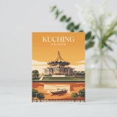 Kuching Waterfront Malaysia Postkarte (Stehend Vorderseite)