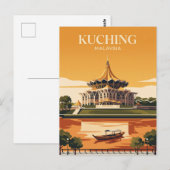 Kuching Waterfront Malaysia Postkarte (Vorne/Hinten)