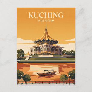 Kuching Waterfront Malaysia Postkarte