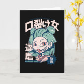 Kuchisake Onna Anime Manga japanisches Geschenk Karte (Gelbe Blume)